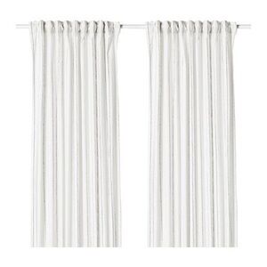 NIP IKEA EBBALISA White and Black Dotted Curtains